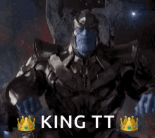 Avengers Infinity War Thanos Wearing Mask Holding Hammer GIF
