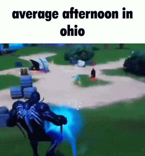 Average Afternoon In Ohio Is Shown On A Video Game Screen GIF