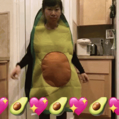 Avocado Costume Funny Happy Dance GIF