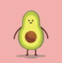 Avocado Fruit Animated Ball Dance GIF