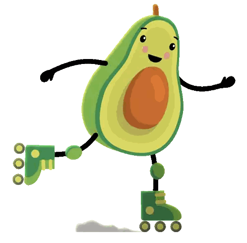Avocado Rollerblading
