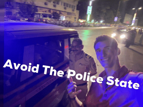 Avoid The Police Car Lights GIF