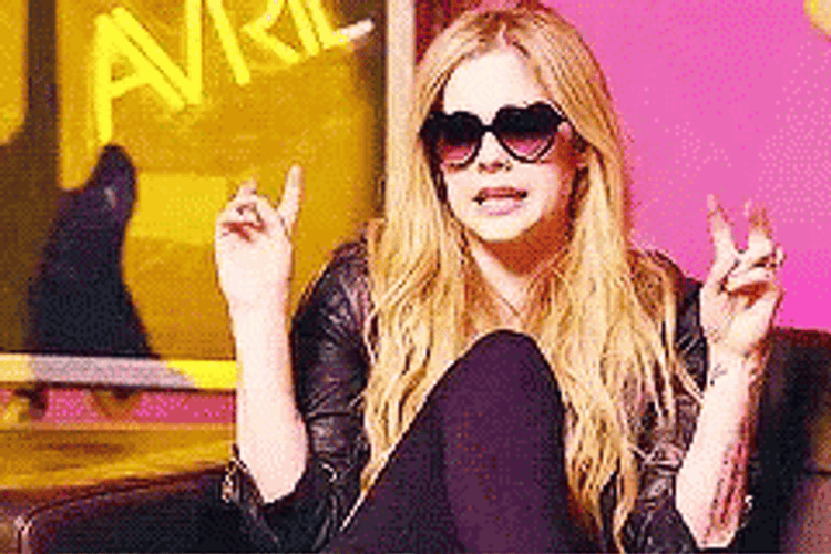 Avril Lavigne Air Quotes GIF