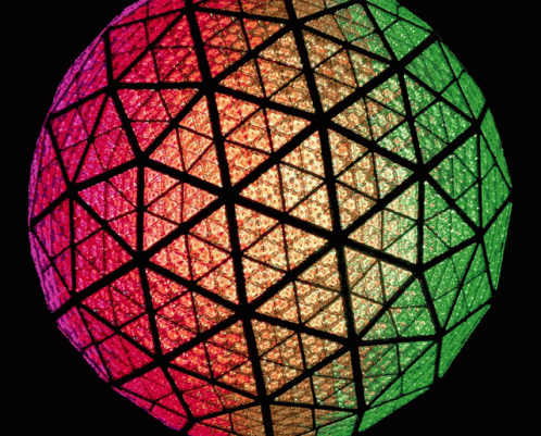 Awaiting New Year Ball Drop Flashing Sphere GIF