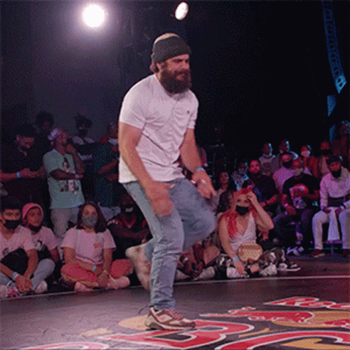 Awesome Beard Guy Break Dance GIF