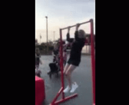 Awesome Fit Lady Pull Up GIF