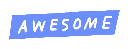 Awesome On Blue Background