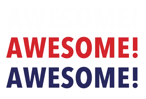 Awesome Sign Blue Red