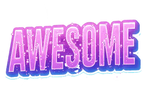 Awesome Sign Purple Blue