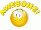 Awesome Yellow Face Emoticon GIF