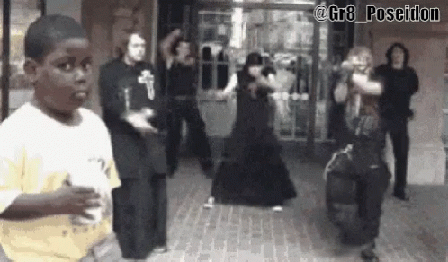 Awkward Goth Dancing GIF
