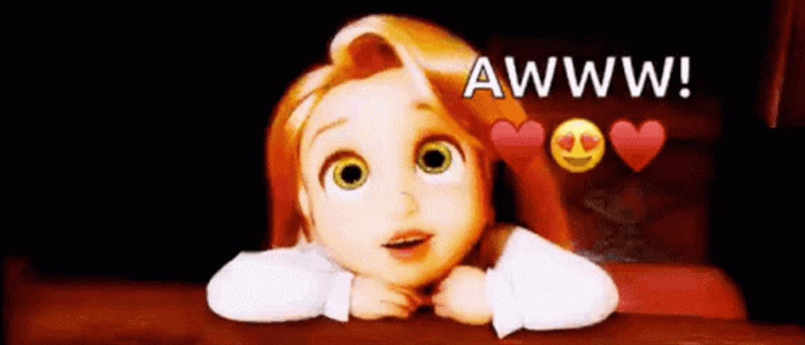 Aww Baby Rapunzel Lantern Reaction GIF