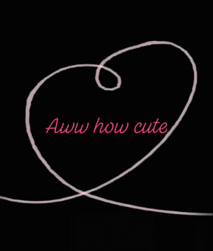 Aww How Cute Heart Animation GIF