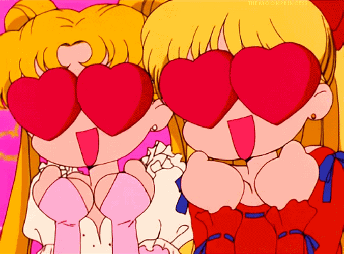 Aww Sailor Moon Heart Eyes GIF