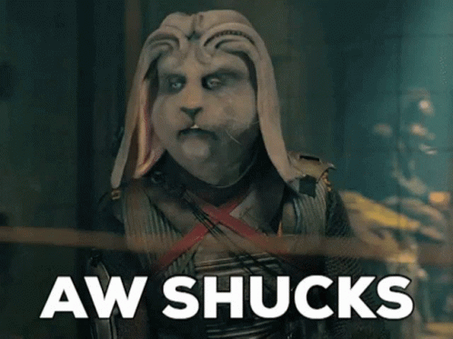 Alien Aww Shucks GIF
