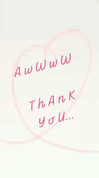 Aww Thank You Heart Draw Line GIF