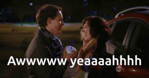 Aww Yeah Kissing In The Car GIF