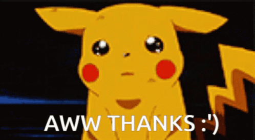 Pikachu Awww Thanks GIF