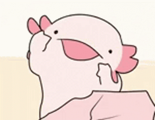 Axolotl Meme Animated Pinching Its Cheek GIF