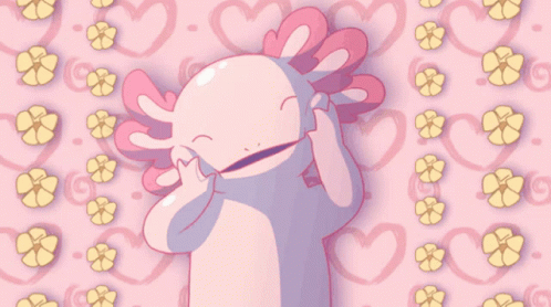 Axolotl Squishmallow Squishing Cheeks GIF