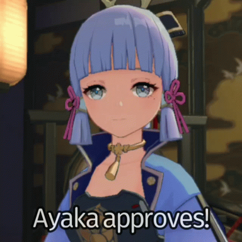 Ayaka Approves It GIF