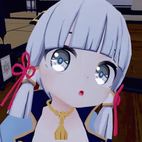 Ayaka Curious Look GIF