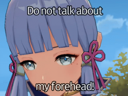Ayaka Don't Talk About My Forehead GIF
