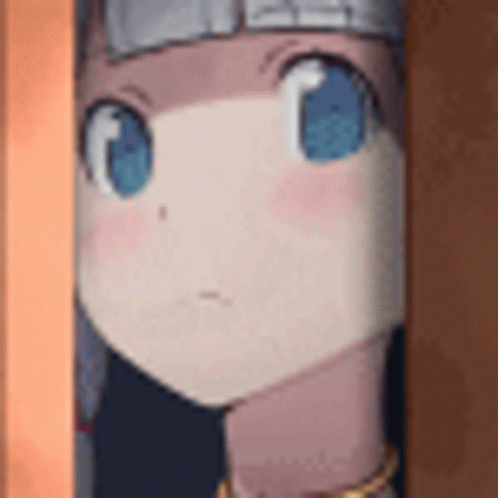 Ayaka Peeping On The Door GIF