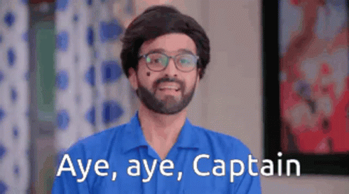 Aye Aye Captain Indian Man With Wig GIF