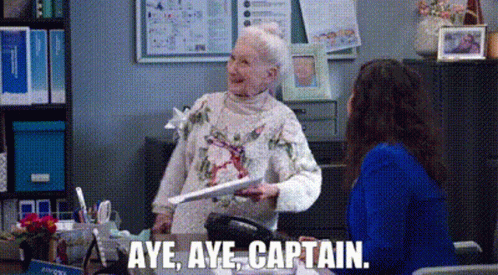 Aye Aye Captain Superstore Myrtle GIF