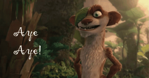 Aye Aye Ice Age Buck The Weasel Buckminster GIF