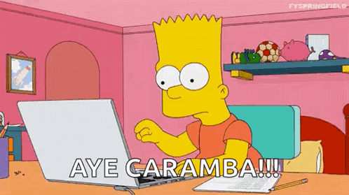 Aye Caramba Bart Simpson GIF