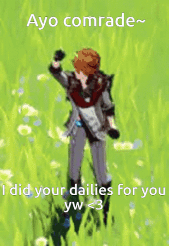 Ayo Comrade Did Your Dailies For You Yaw <3 GIF