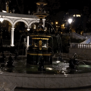 Azerbaijan Baku Philarmony Park Fountain GIF