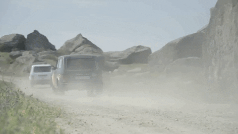 Azerbaijan Drone Shot Car Racing GIF