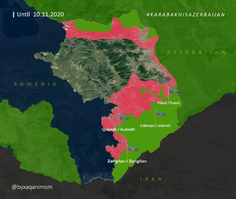 Azerbaijan Map Karabakh GIF