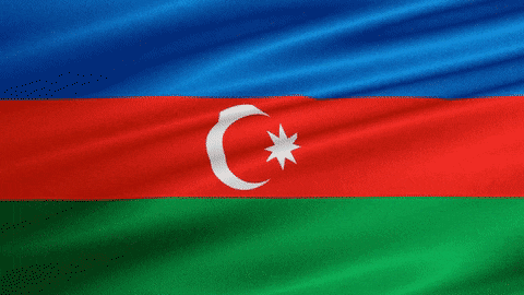 Azerbaijan National Flag GIF