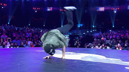 B-boy On Center Stage Break Dance GIF