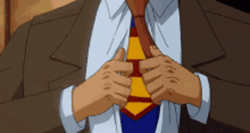 Super Hero Reveal Under Shirt GIF