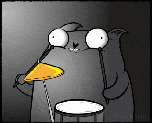 Ba Dum Tss Black Cat GIF