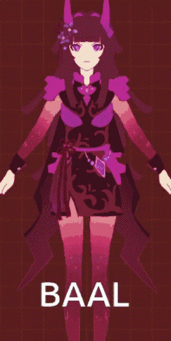 Flashy Baal Genshin Impact Mobile Artwork GIF