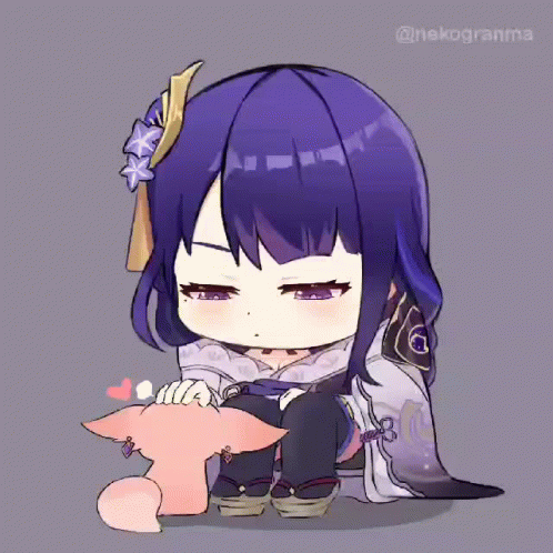 Baal Raiden Makoto Petting A Puppy GIF