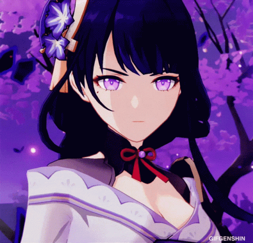 Baal Cute Longing Stare Genshin Impact GIF