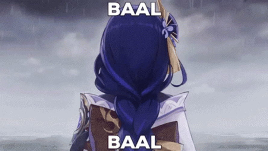 Baal Raiden Shogun Genshin Impact Thunder Power GIF