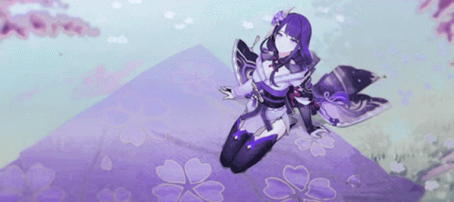 Baal Raiden Shogun Kneeling GIF