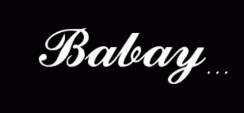 Babay Text on Black Background