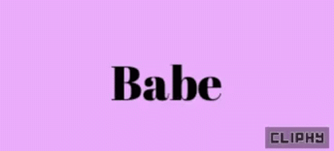 Babe Creative Text Design GIF