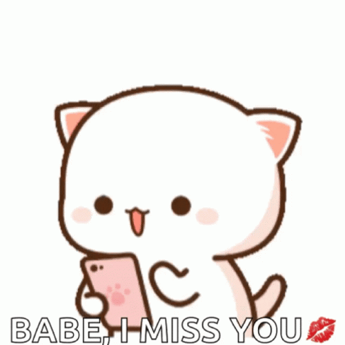 Babe I Miss You Cat GIF