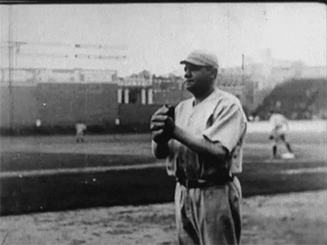 Babe Ruth Pitching Fenway Park GIF