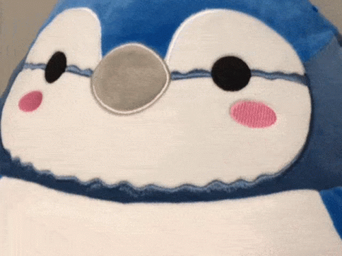 Babs Blue Jay Squismallow Punch GIF